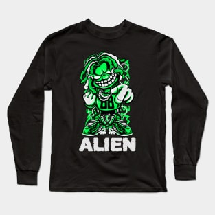 Funny alien design Long Sleeve T-Shirt